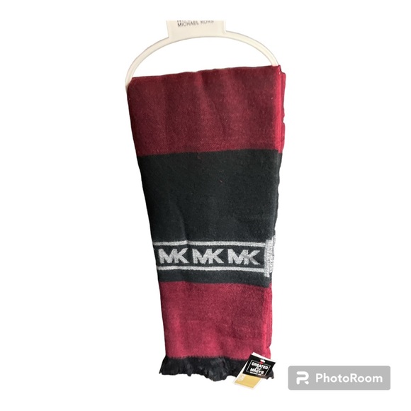 Michael Michael Kors NWT red and black scarf - Picture 2 of 8